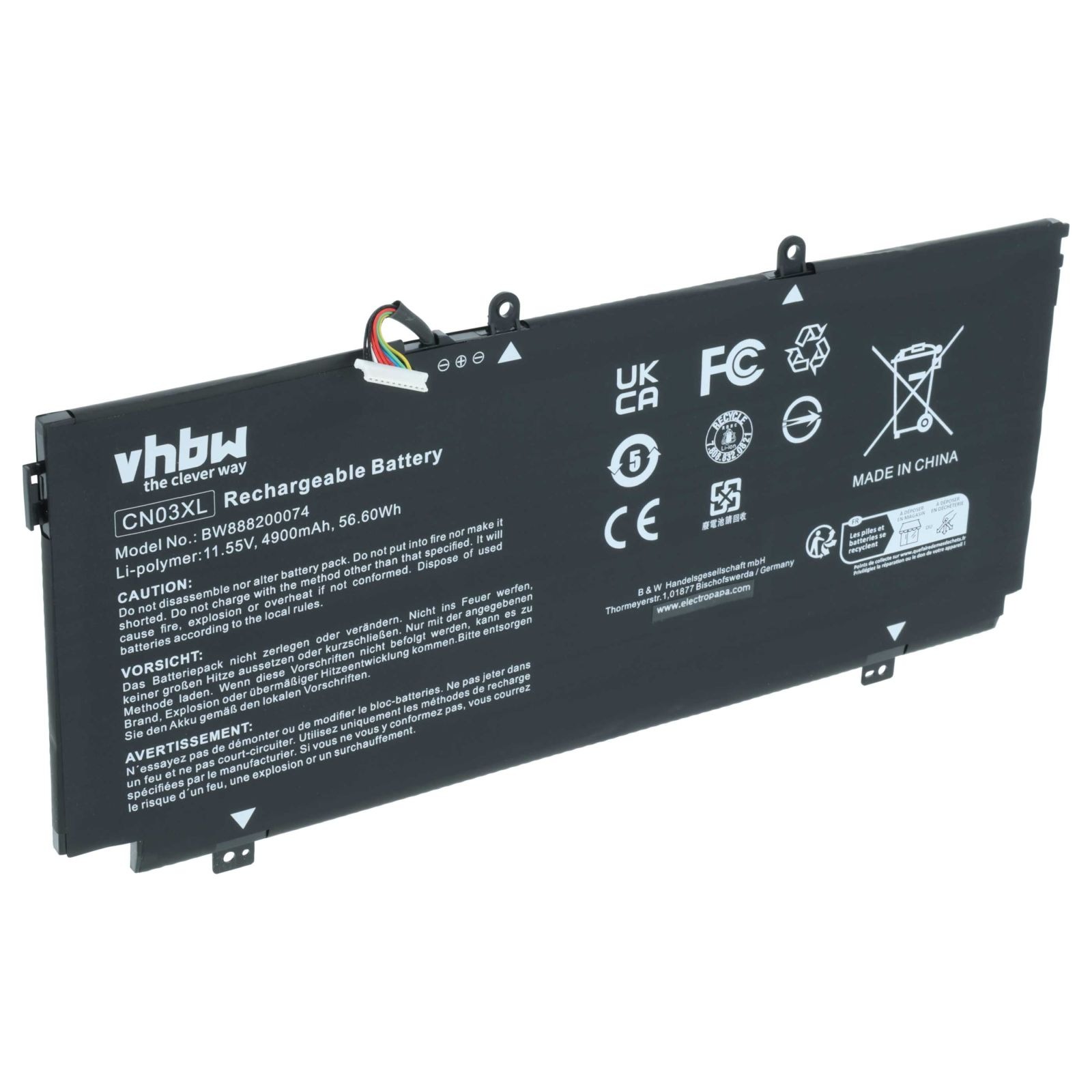 Baterija za HP Envy 13-AB / 13T-AB, CN03XL, 4900 mAh - slika 2
