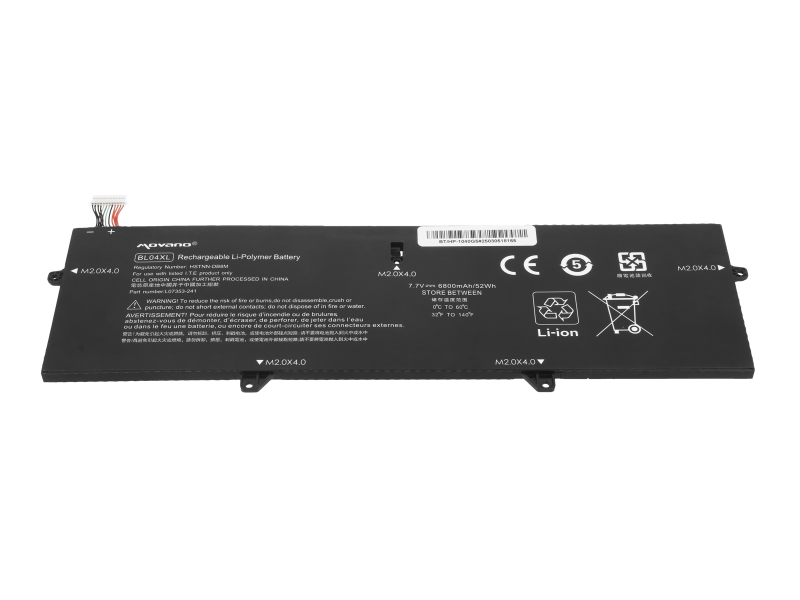 Baterija za HP Elitebook X360 1040 G5, BL04XL, 6800 mAh - slika 3
