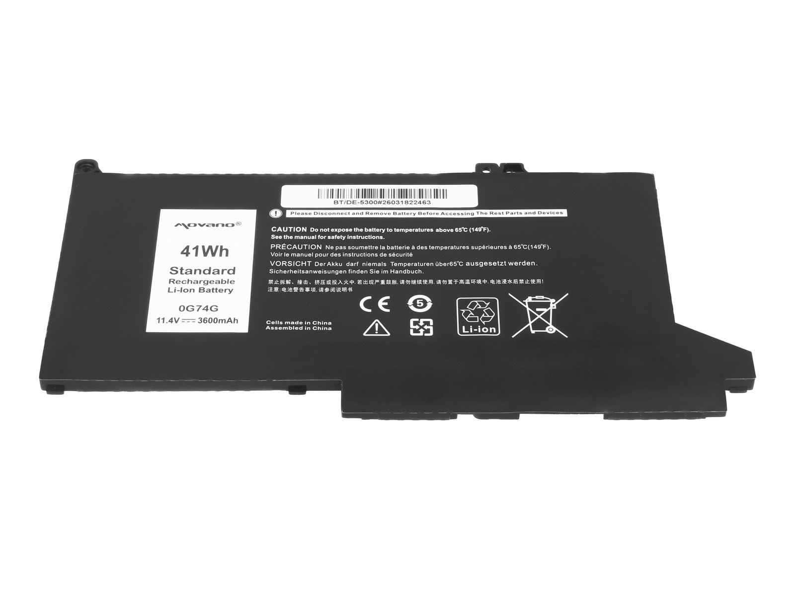 Baterija za Dell Latitude 13 5300 / 13 7300, 0G74G, 11.4V, 3600 mAh - slika 3