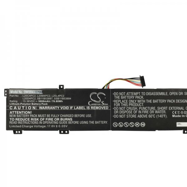 Baterija za Lenovo Legion 5 17-ACH6 / Legion 5 17-ITH6, 4960 mAh - slika 3