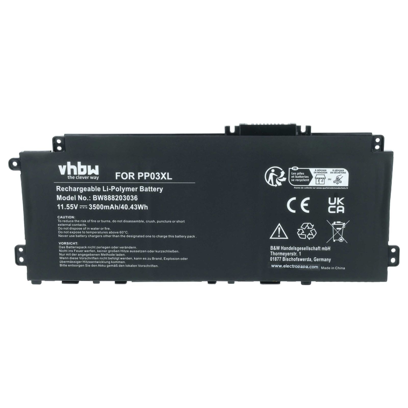 Baterija za HP Pavilion 13-BB / 14-DV / 15-EH, PP03XL, 3500 mAh - slika 4