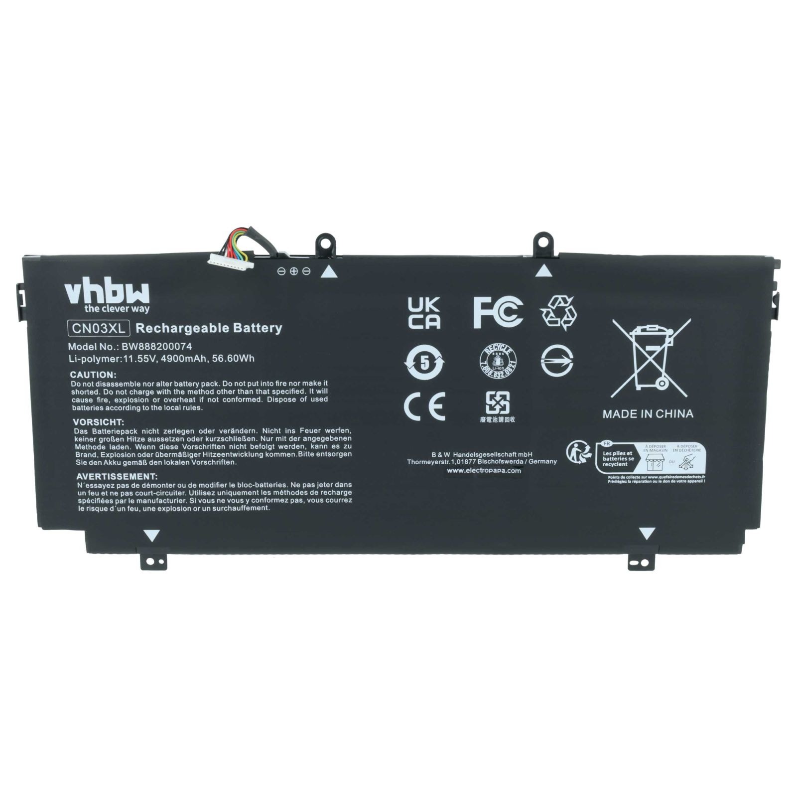 Baterija za HP Envy 13-AB / 13T-AB, CN03XL, 4900 mAh - slika 4