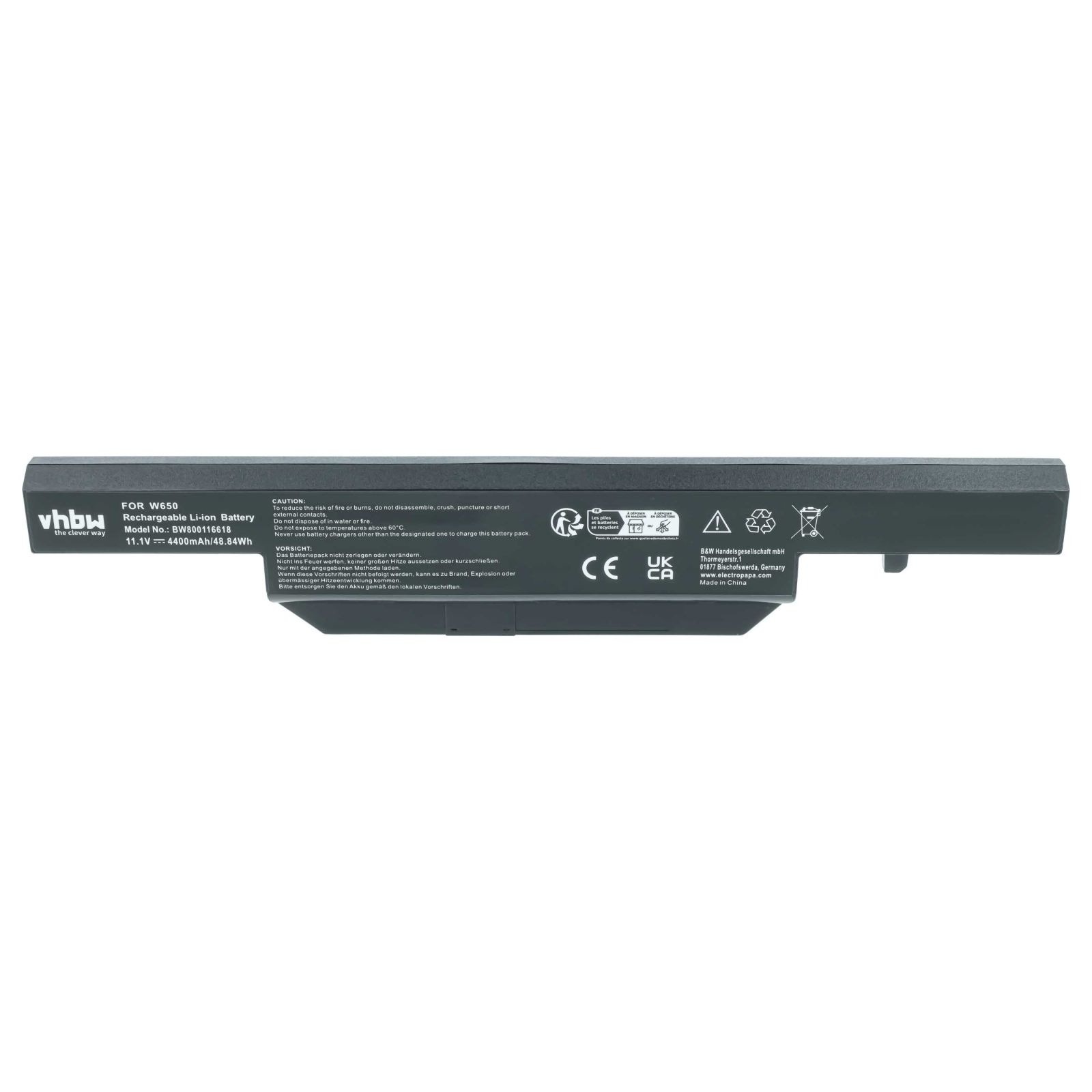 Baterija za Clevo W650 / W670, 4400 mAh - slika 4