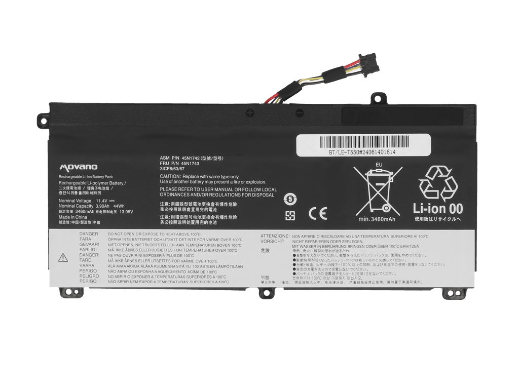 Baterija za Lenovo Thinkpad T550 / T560 / W550, 3900 mAh - slika 5