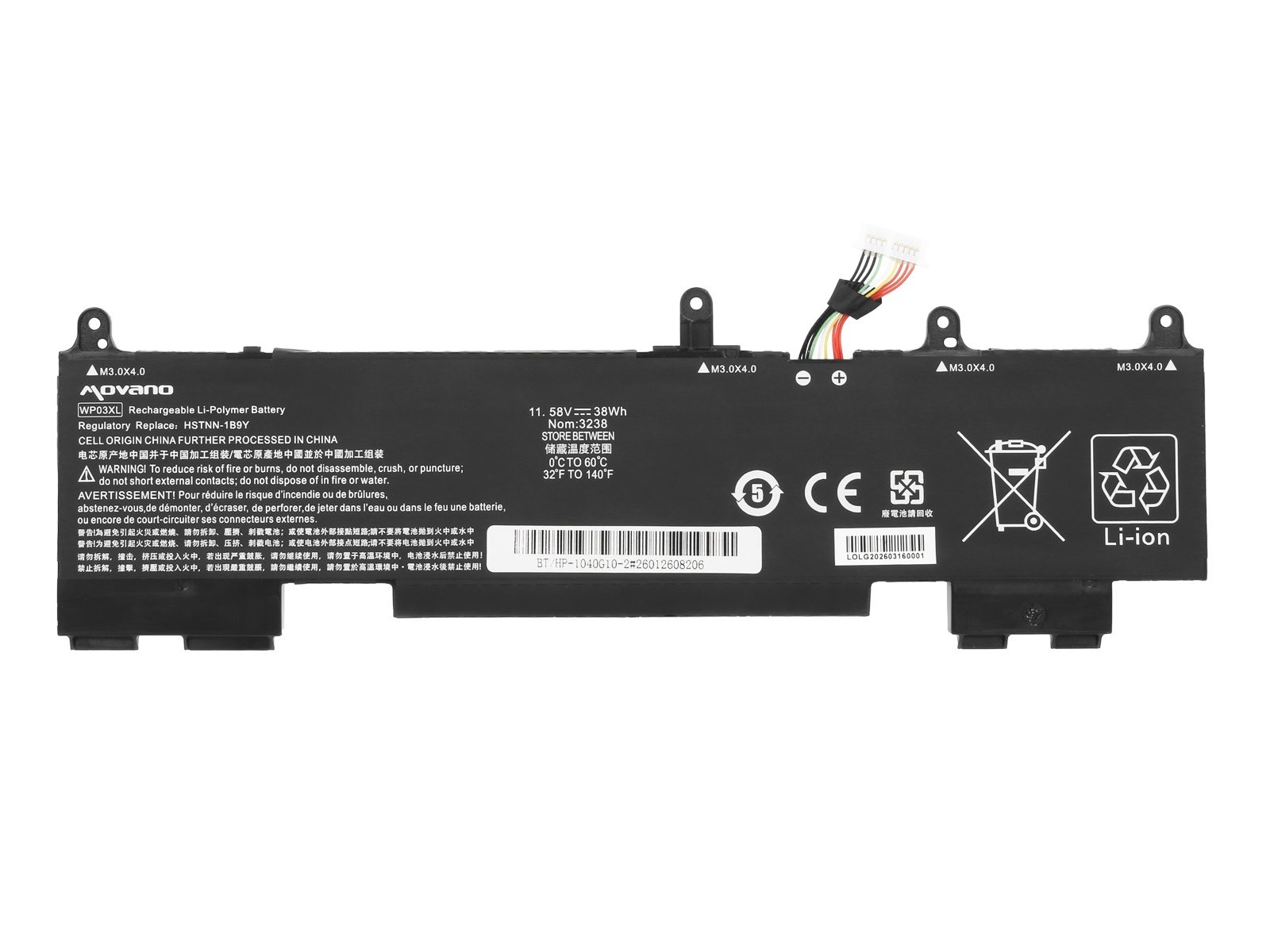 Baterija za HP Elitebook 1040 G9 / 1040 G10 / 830 G9 / 830 G10, WP03XL, Tip 2, 3238 mAh - slika 5