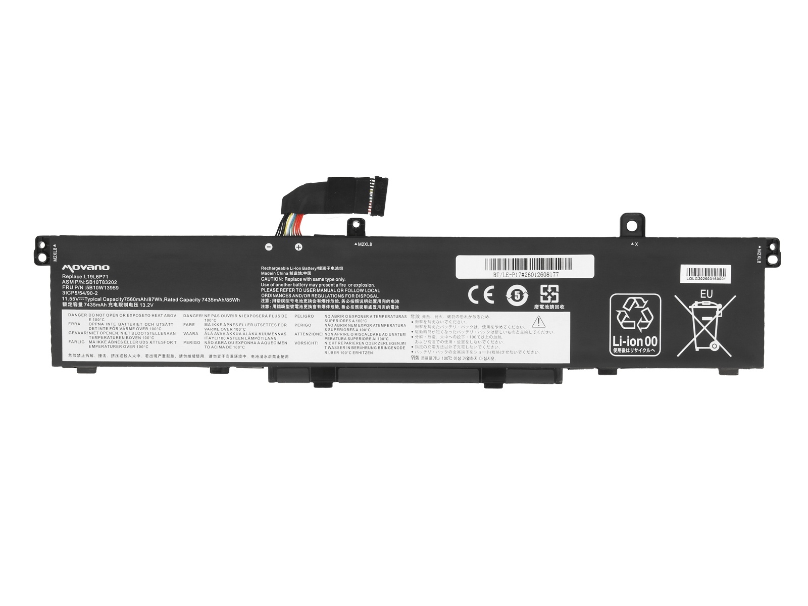 Baterija za Lenovo Thinkpad P15 Gen 1 / P17 Gen 1 / T15G Gen 1, 7560 mAh - slika 5