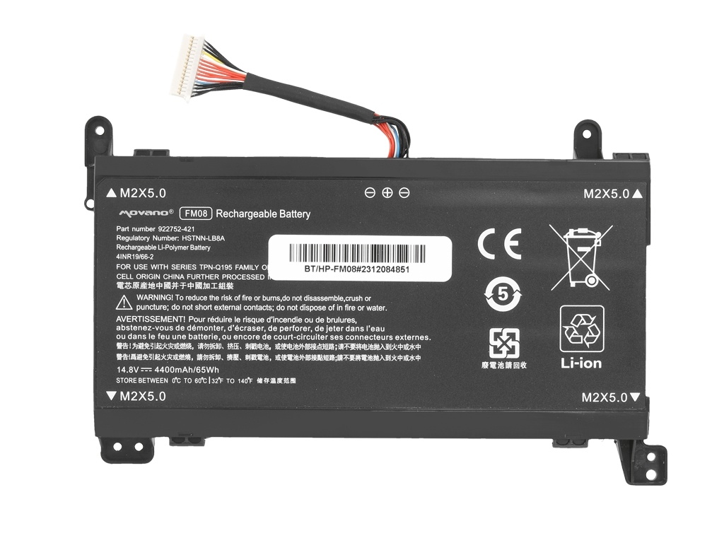 Baterija za HP Omen 17-AN, 16-pinski priključek, FM08XL, 4400 mAh - slika 5