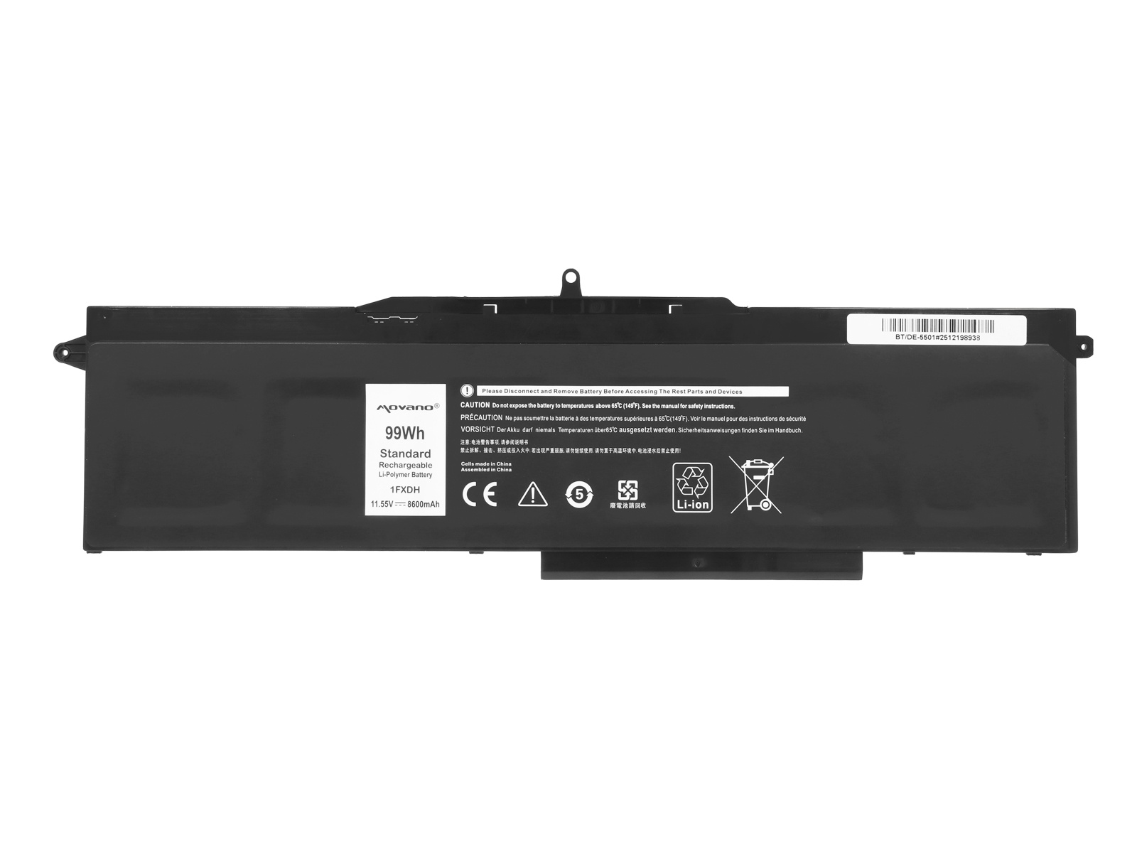 Baterija za Dell Latitude 15 5501 / 15 5511 / Precision 3541 / 3551, 8600 mAh - slika 5