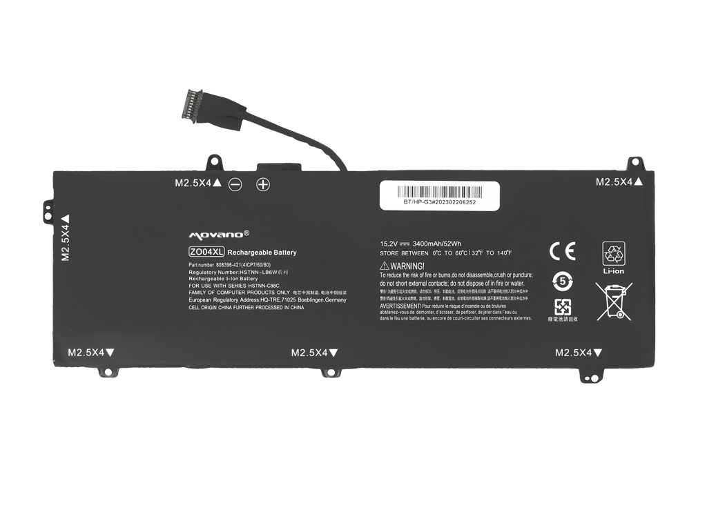 Baterija za HP ZBook Studio G3 / G4, ZO04XL, 3400 mAh - slika 5