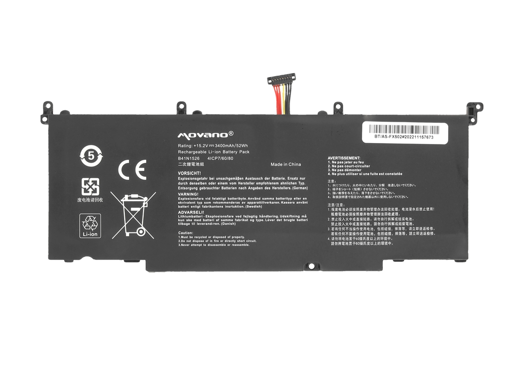Baterija za Asus FX502 / GL502V, B41N1526, 3400 mAh - slika 5