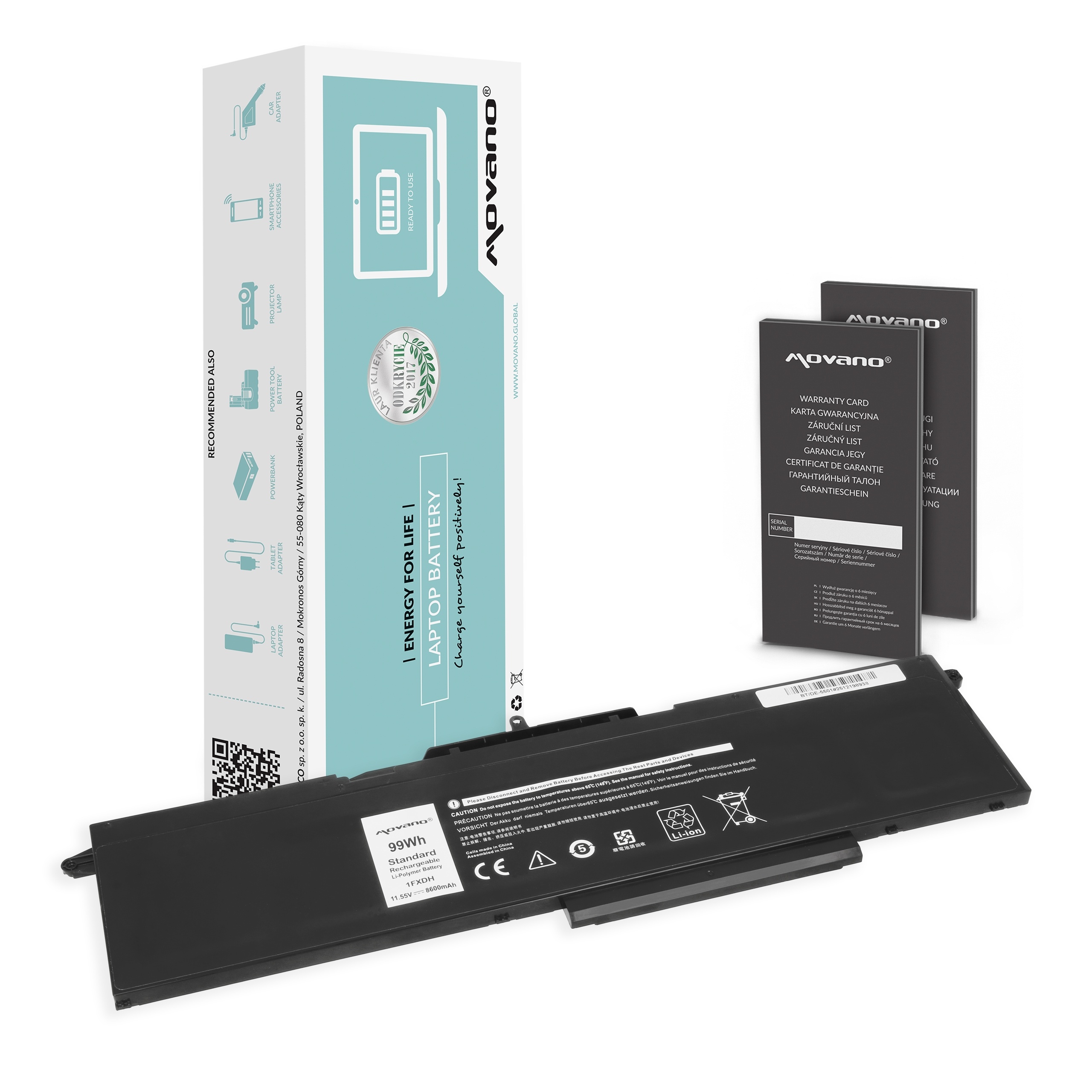 Baterija za Dell Latitude 15 5501 / 15 5511 / Precision 3541 / 3551, 8600 mAh - slika 6