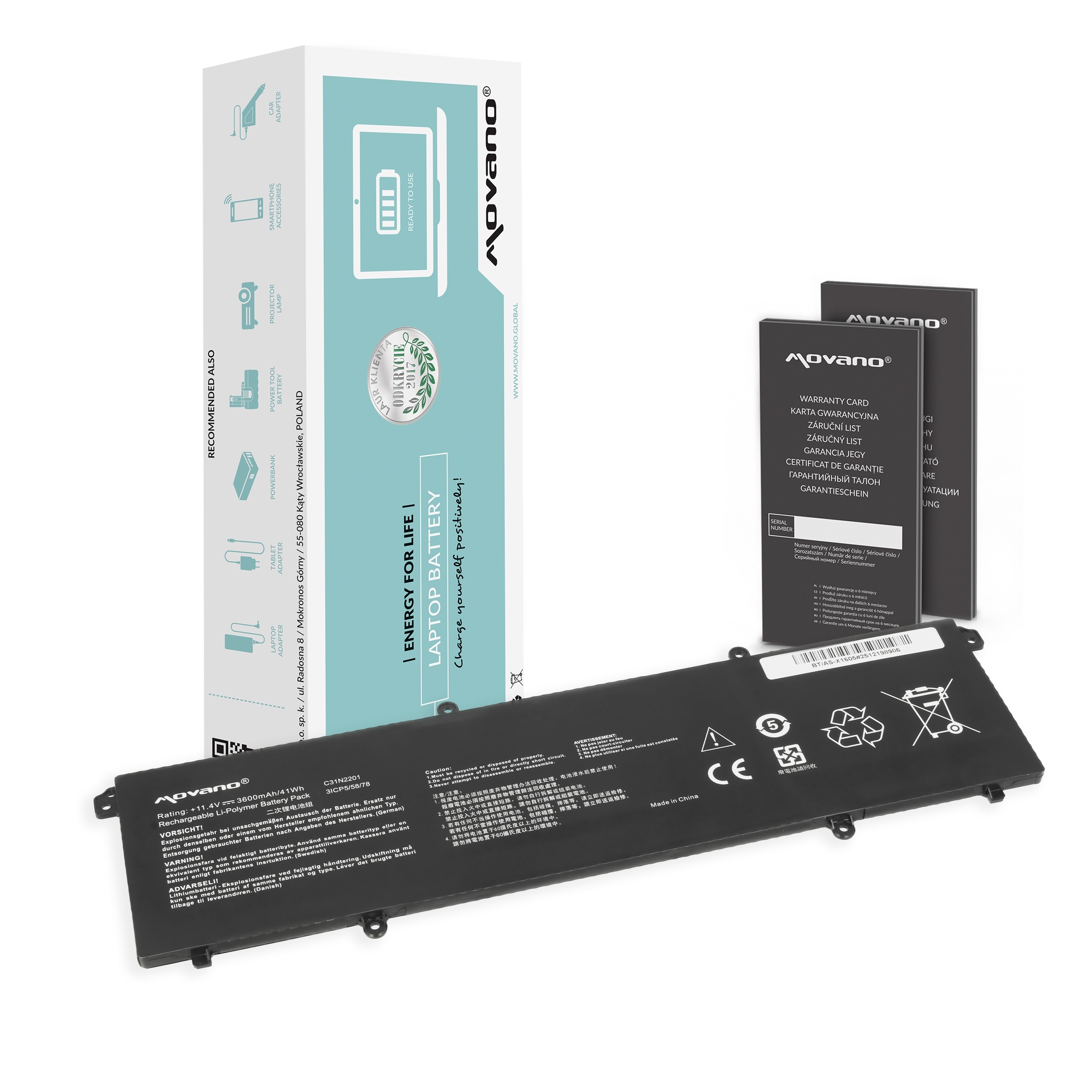 Baterija za Asus VivoBook 14 M1405Y / X1405ZA, C31N2201, 3600 mAh - slika 6