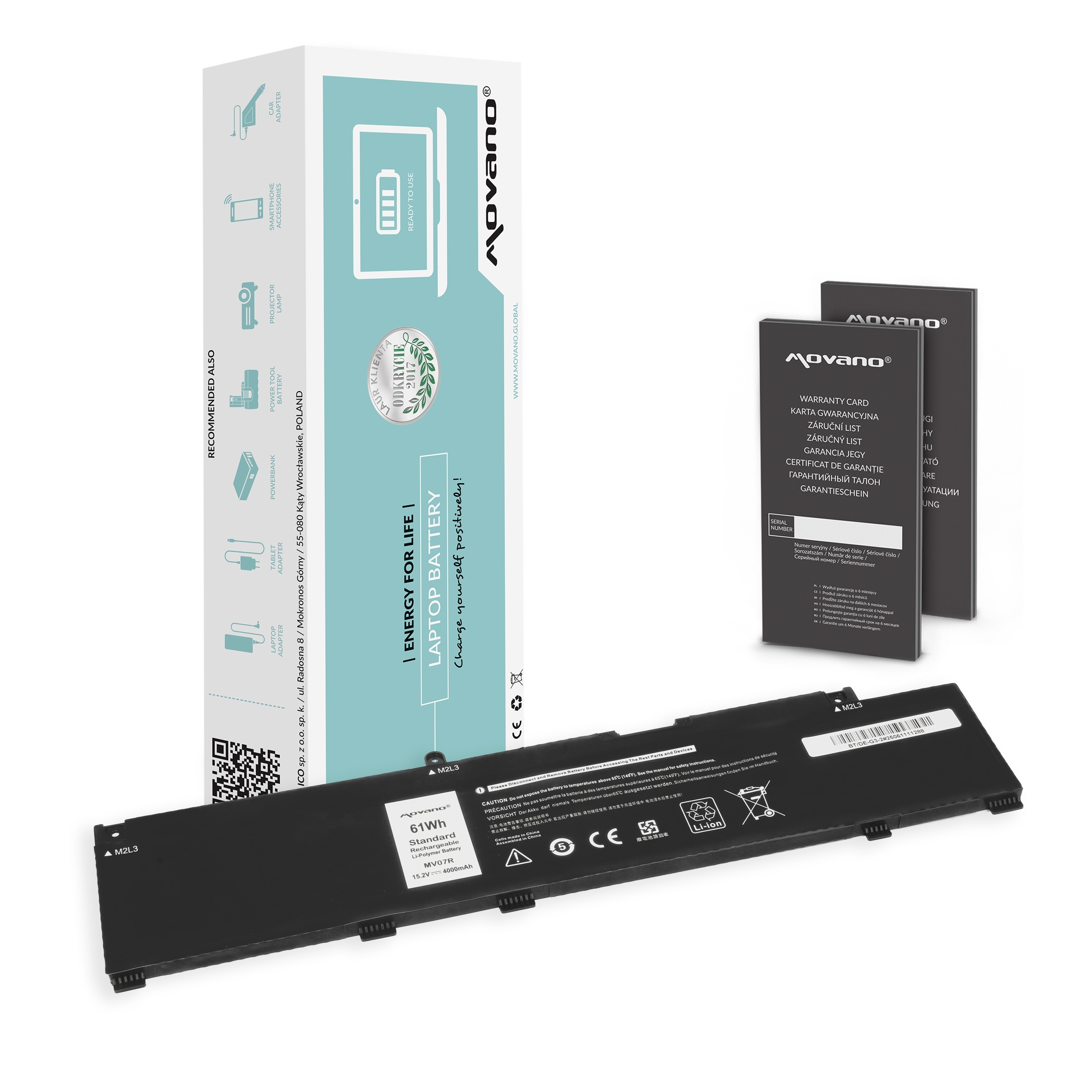 Baterija za Dell G3 15 3500 / G5 15 5500, 15.2V, 4000 mAh - slika 6
