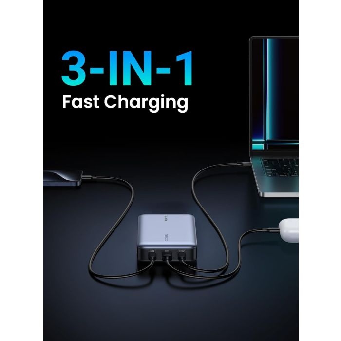 Ugreen 100W 20000mAh Prenosna baterija za prenosni računalnik s tremi vrati - slika 3