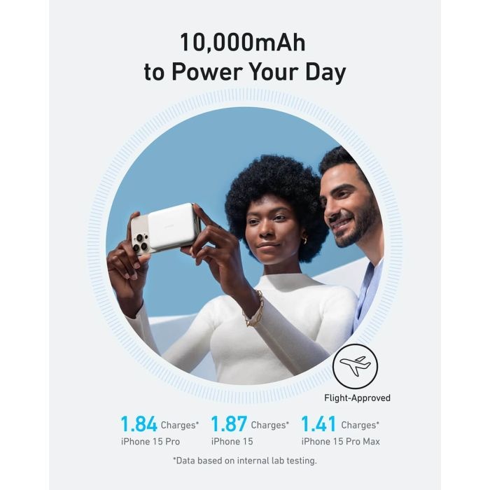 Anker MagGo 10K Slim brezžični powerbank, bel - slika 4