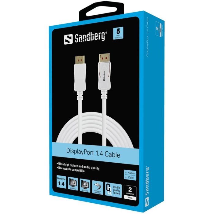 Sandberg DisplayPort 1.4 8k@60Hz 2m povezovalni kabel - slika 2