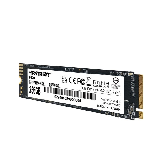 Patriot P320 256GB M.2 NVMe SSD PCIe Gen 3 x4 - slika 2