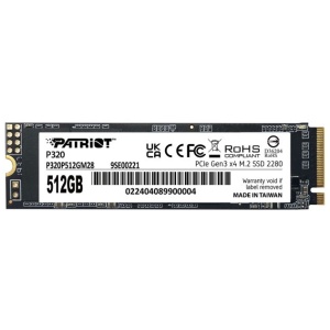 Patriot P320 512GB M.2 NVMe SSD PCIe Gen 3 x4