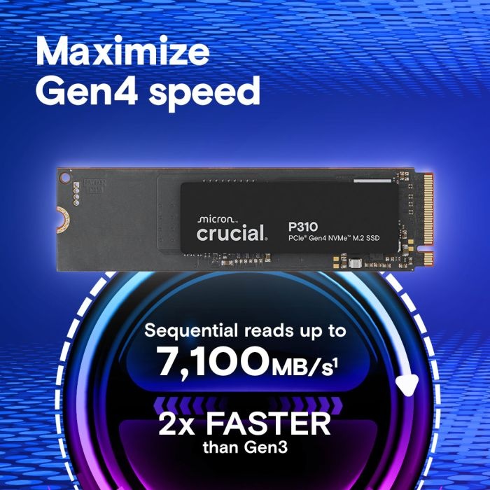 Crucial P310 500GB PCIe Gen4 NVMe 2280 M.2 SSD - slika 3