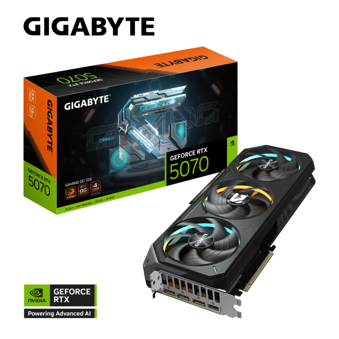 Grafična kartica GIGABYTE GeForce RTX 5070 GAMING OC 12G