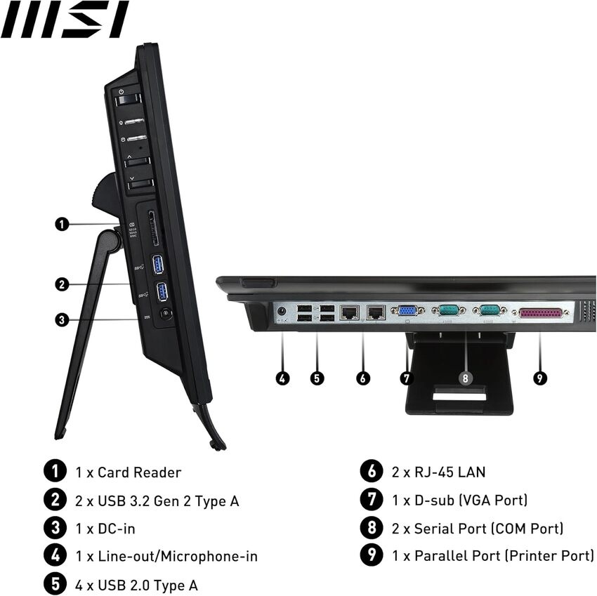 Računalnik MSI PRO AP162T ADL-018XDE AiO | N100 | 4GB RAM | 128GB SSD | W11H / N-series / RAM 4 GB / SSD Disk - slika 5