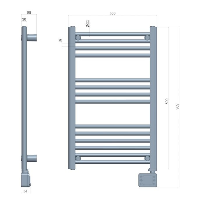 Adler LED kopalniški radiator lestev 600W AD7824 - slika 2