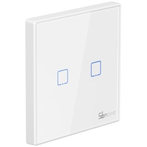 SONOFF brezžično pametno stensko stikalo 433MHz dvojno T2EU2C-RF | E-specialisti.si