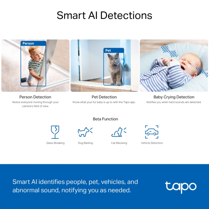 TP-LINK Tapo C230 3K Pan/Tilt AI Wi-Fi notranja kamera - slika 3