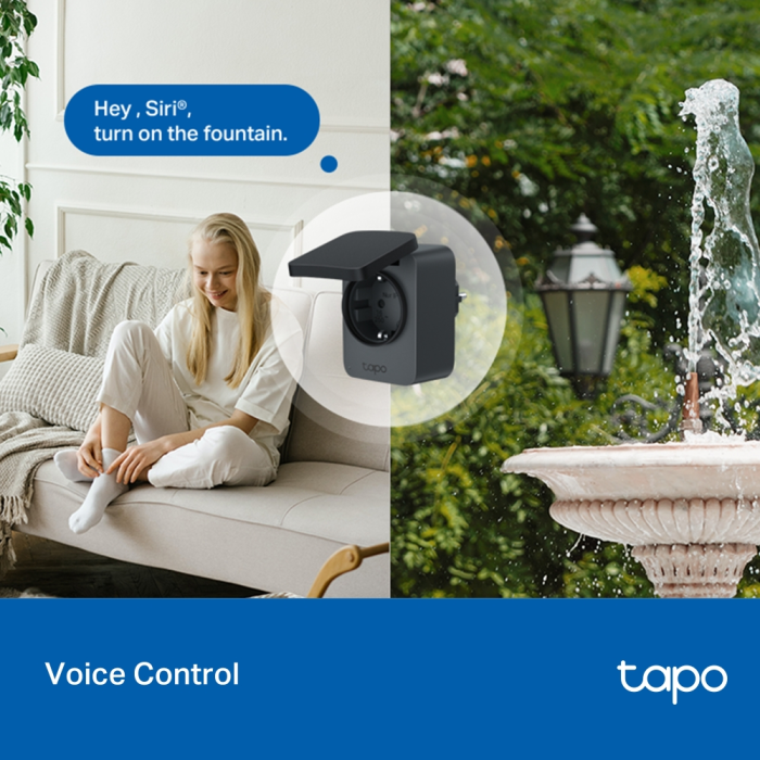 TP-LINK Tapo P410M pametna zunanja Wi-Fi vtičnica s podporo podporo Matter - slika 4