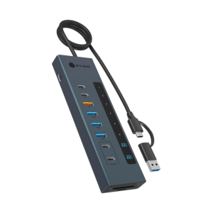 IcyBox IB-HUB1742CR-C2PD 11-v-1 hub  USB-C