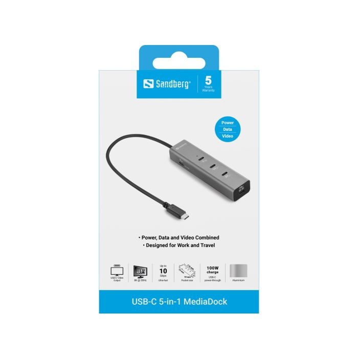Sandberg USB-C 5-in-1 MediaDock - slika 3
