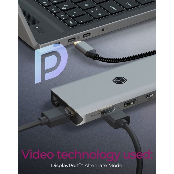 IcyBox IB-DK4061-CPD 12v1 USB-C priklopna postaja za prenosnike s Power Delivery do 100W - slika 3
