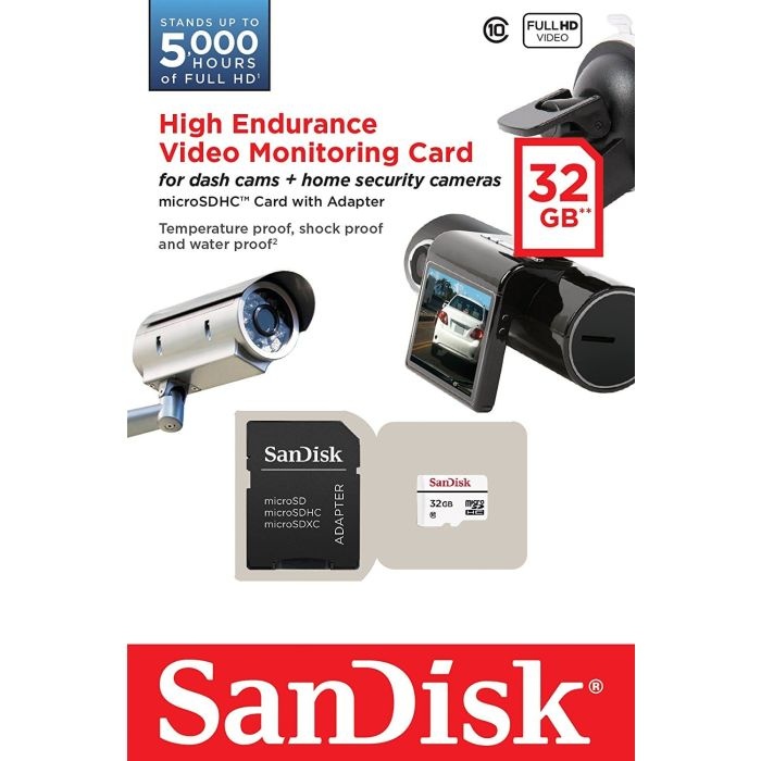 SanDisk 32GB High Endurance microSD Class 10 U3 V30 spominska kartica z adapterjem - slika 4