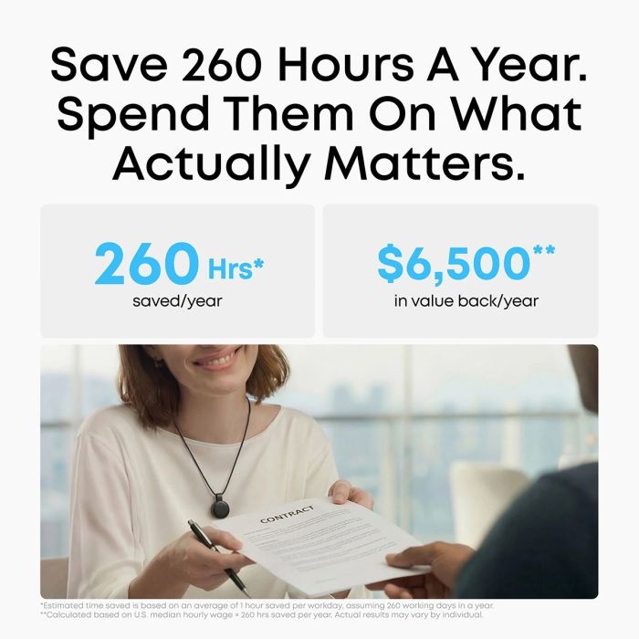 Anker Soundcore Work pametni AI snemalnik zvoka 8GB, črn - slika 4