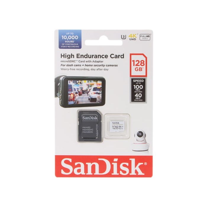 SanDisk 128GB High Endurance microSD Class 10 U3 V30 spominska kartica z adapterjem - slika 4