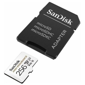 SanDisk 256GB High Endurance microSD Class 10 U3 V30 spominska kartica z adapterjem