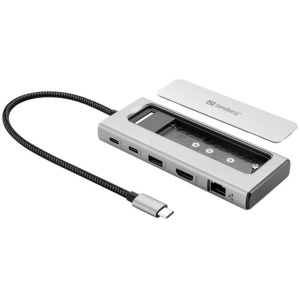 Sandberg USB-C 6in1 Travel Dock z M.2 SSD režo