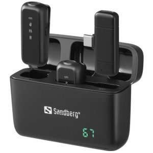 Sandberg Streamer USB-C Wireless Mic x2 brezžični mikrofon set