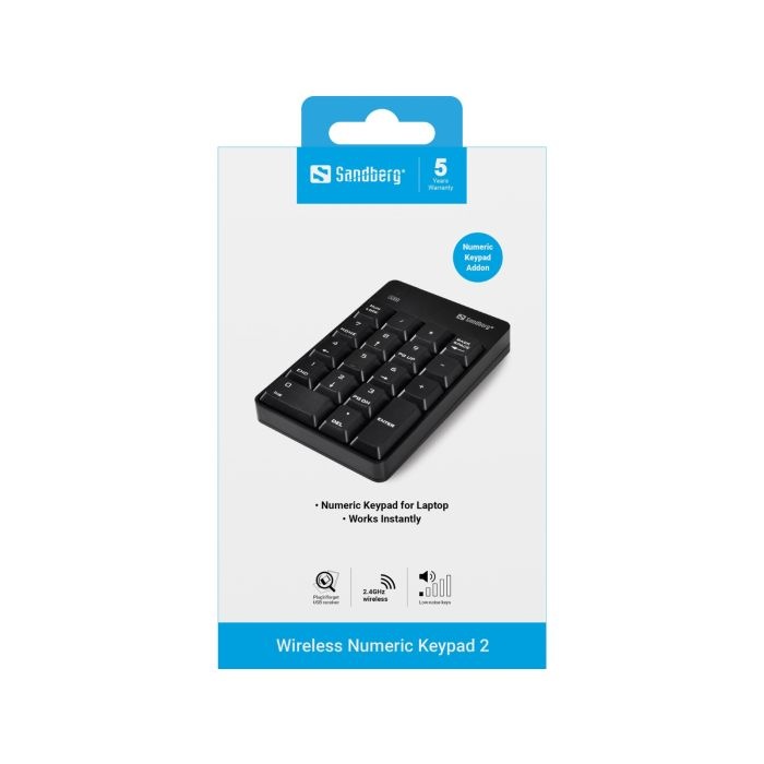 Sandberg Wireless Numeric Keypad 2 brezžična številčna tipkovnica - slika 2
