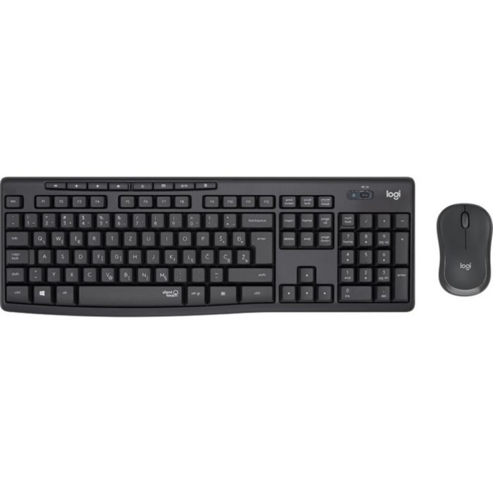 Logitech tipkovnica +miška brezžična Desktop MK295 SLO - grafitna barva SLO
