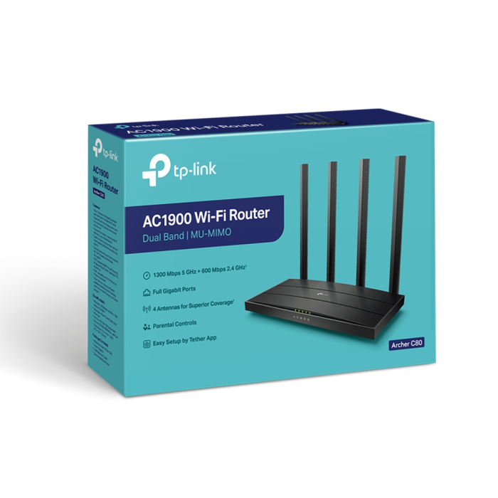 TP-LINK Archer C80 AC1900 Wireless MU-MIMO Wi-Fi usmerjevalnik - slika 3