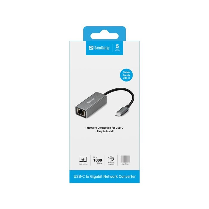 Sandberg USB-C Gigabit Network Adapter mrežni vmesnik - slika 3