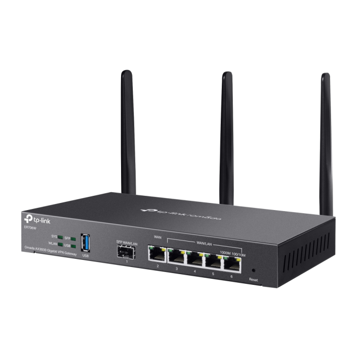 TP-LINK Omada ER706W AX3000 Gigabit Wi-Fi 6 VPN usmerjevalnik