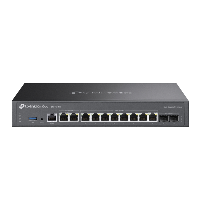 TP-LINK Omada ER7412-M2 Multi-Gigabit VPN usmerjevalnik za poslovna omrežja