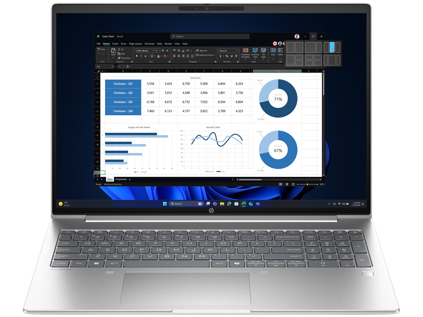 Intel Core Ultra 7 255U (2,0 GHz), 40,6 cm (16,0") WUXGA (1920x1200) IPS AG WLED 60 Hz, 16 GB DDR5-5600, SSD 512 GB M.2 PCIe NVMe, Intel Graphics (IGP), 1x HDMI 2.1, 2x USB-C 3.2 Gen2x2 (20 Gbps - DisplayPort), 2x USB-A 3.2 Gen1 (5Gbps), Wi-Fi 6E (AX211), Bluetooth 5.3, Webcam, Std. Kbd., Microsoft Windows 11 Pro (64-bit)