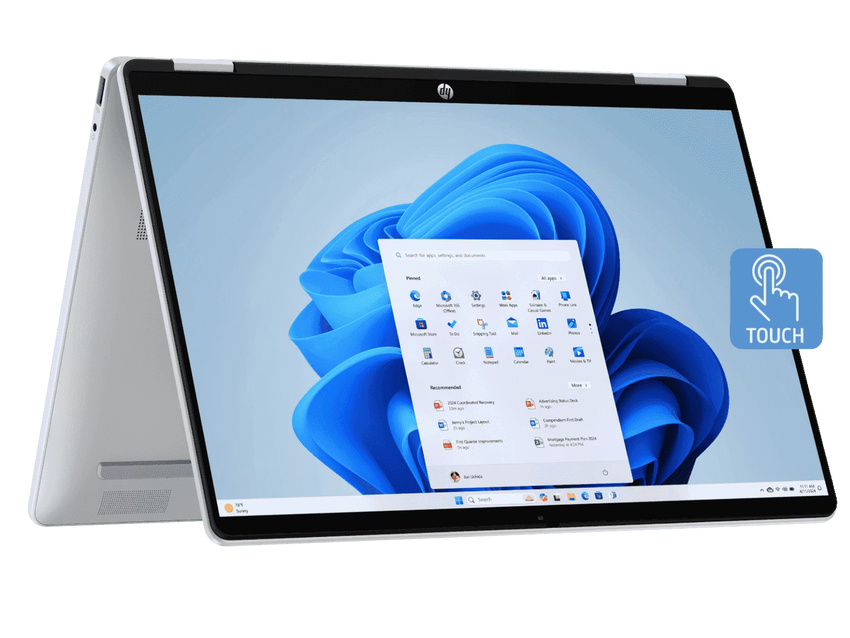 Intel Core 5 120U (1,4 GHz), 16 GB LPDDR5-5200, SSD 512 GB M.2 PCIe NVMe, 35,5 cm (14,0") WUXGA (1920x1200) Multi-Touch BV IPS LED 60 Hz, Intel Graphics (IGP), HDMI 2.1, 2x USB-C 3.2 Gen2 (10Gbps - DisplayPort), 1x USB-A 3.2 Gen2 (10Gbps), 1x USB-A 3.2 Gen1 (5Gbps), Wi-Fi 6, Bluetooth 5.4, Backlit Kbd, Pen-Tilt Silver, Webcam, Microsoft Windows 11 Home (64-bit)