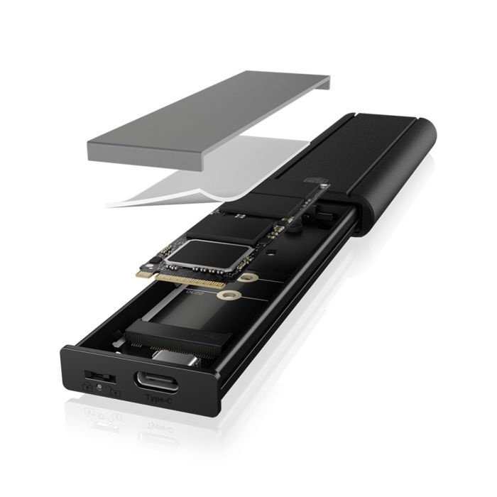 IcyBox IB-1807MT-C31 ohišje za 1x M.2 NVMe SSD z vmesnikom USB-C 3.2 in zaščito pred pisanjem - slika 3