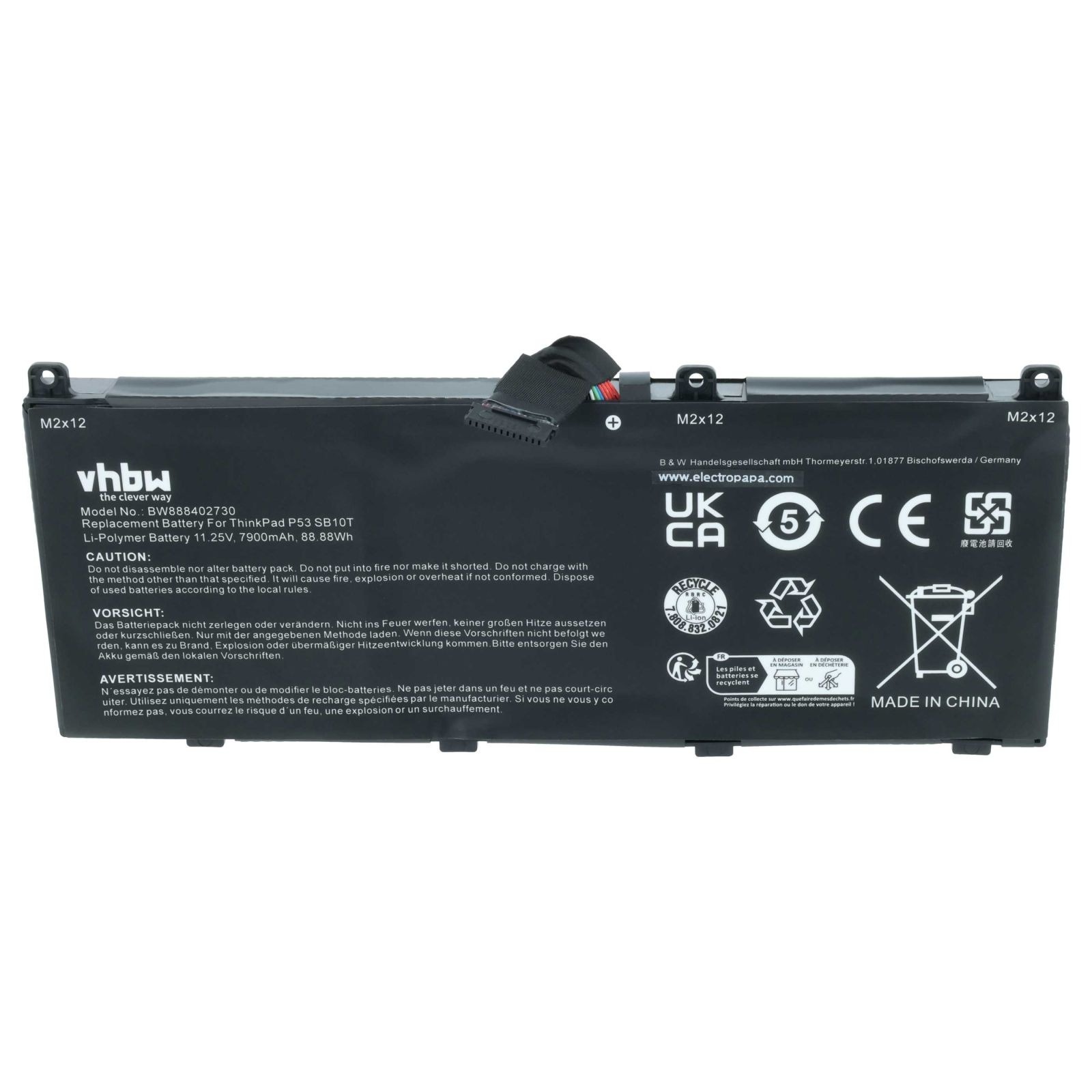 Baterija za Lenovo Thinkpad P53, 7900 mAh - slika 4