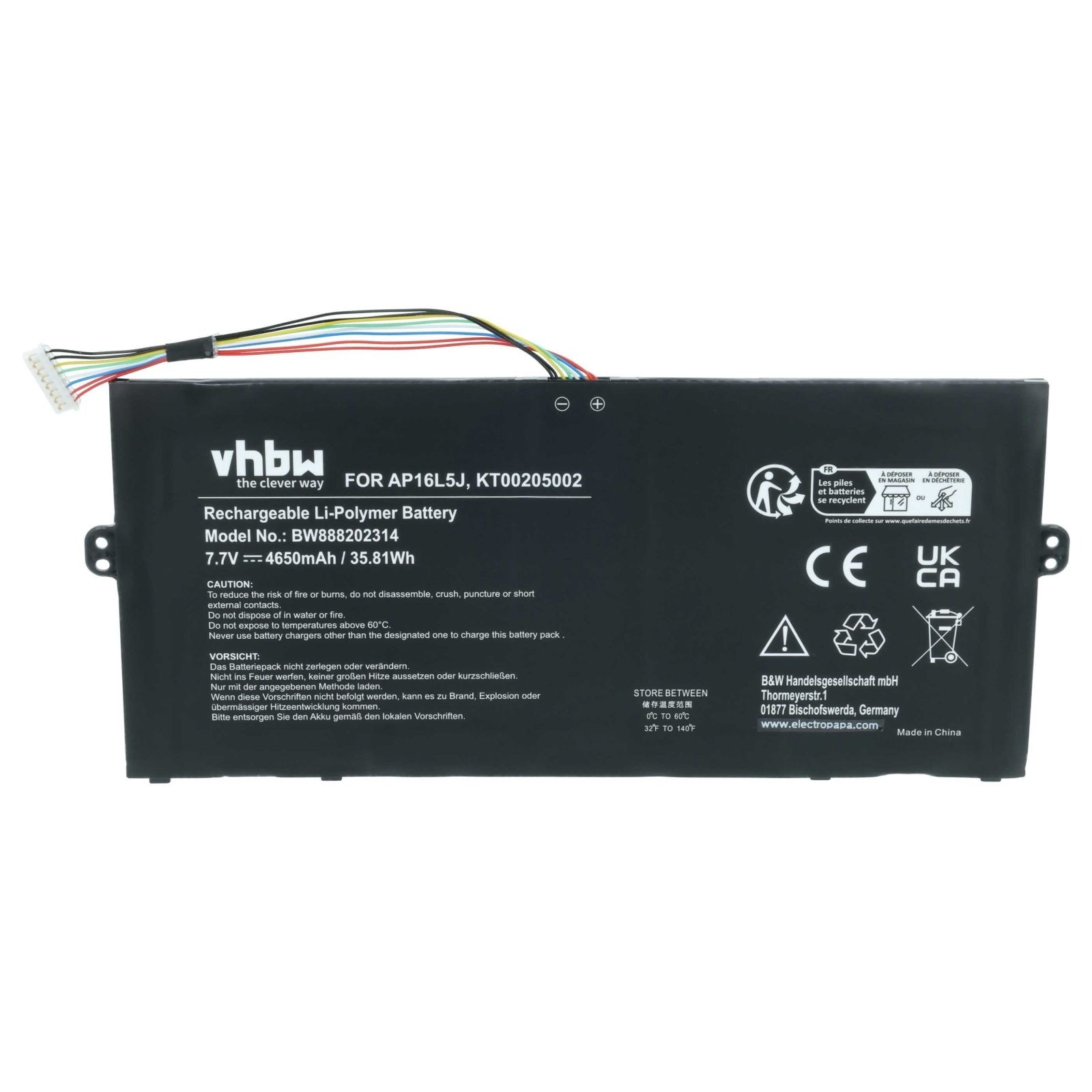 Baterija za Acer Swift 5 SF514 / Spin 1 SP111, AP16L5J, 4650 mAh - slika 4