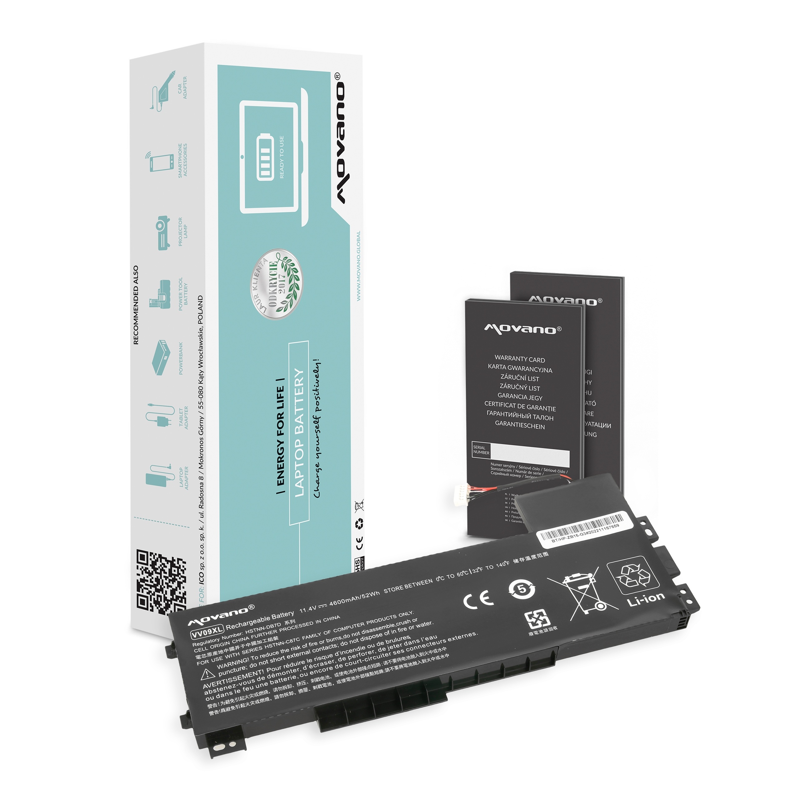 Baterija za HP ZBook 15 G3 / 15 G4, VV09XL, 4600 mAh - slika 6
